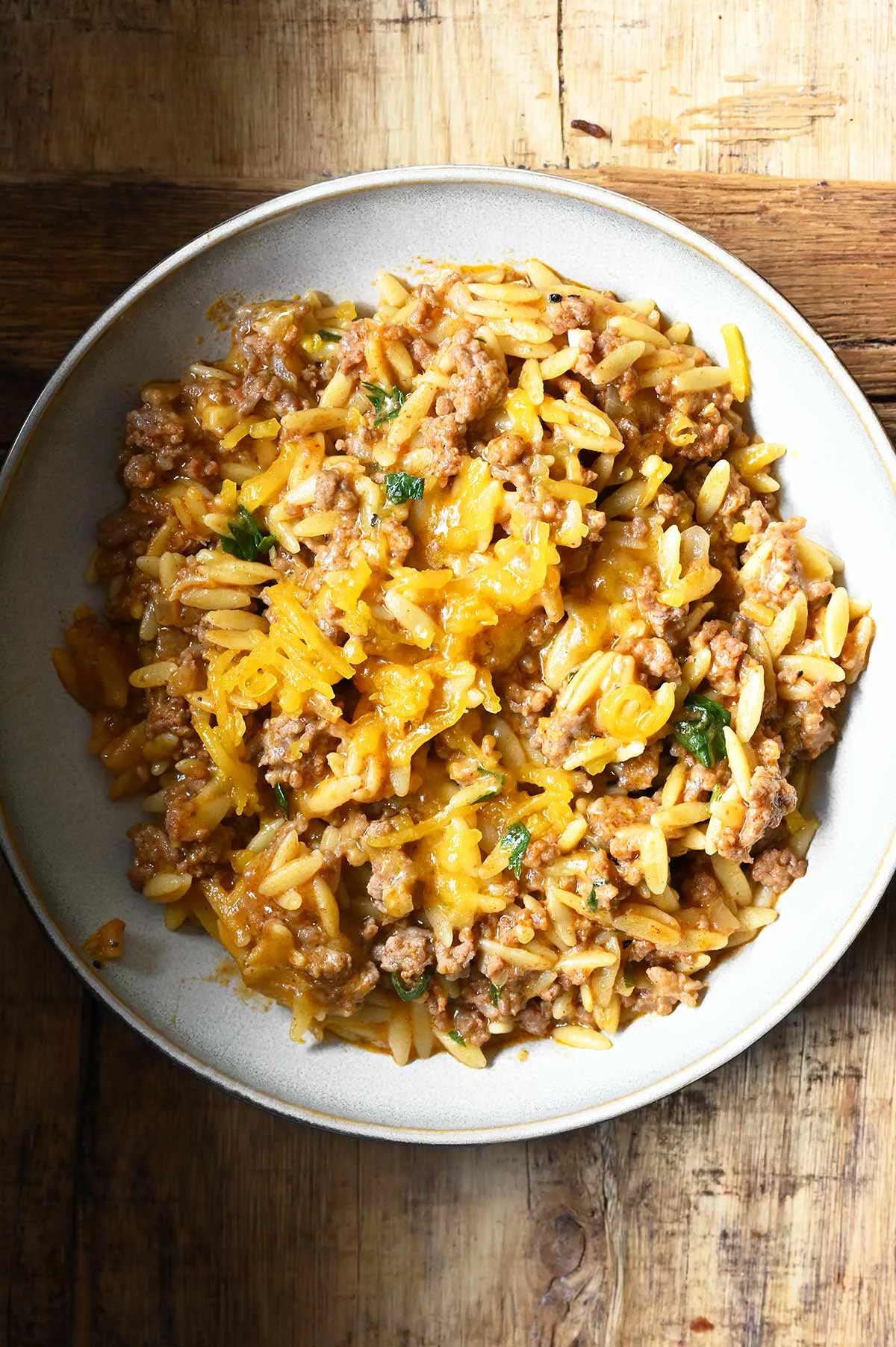 one-pot cheeseburger orzo