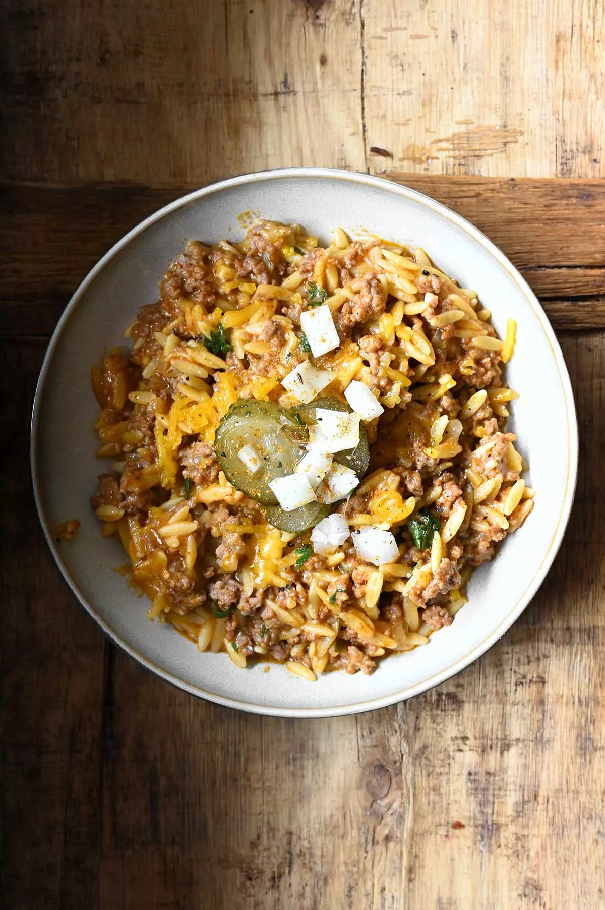 one-pot cheeseburger orzo