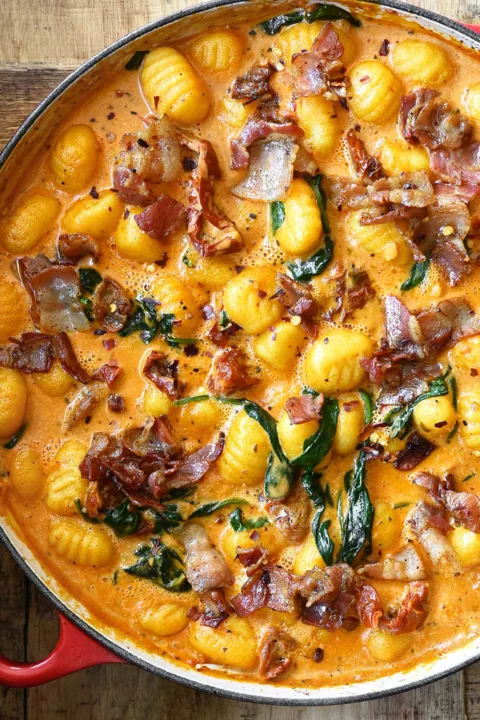one pot tuscan bacon gnocchi