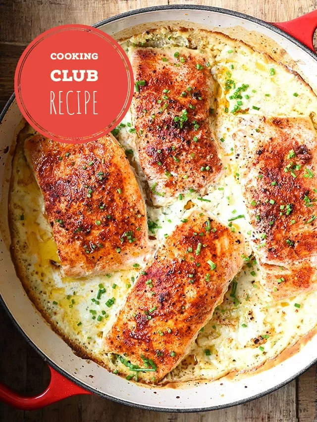 baked boursin salmon