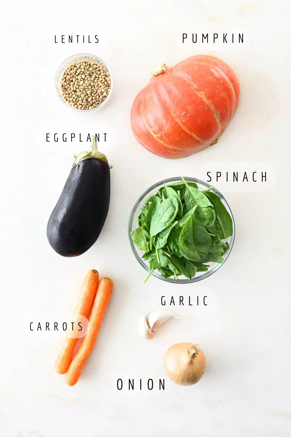 creamy pumpkin lentil soup ingredients