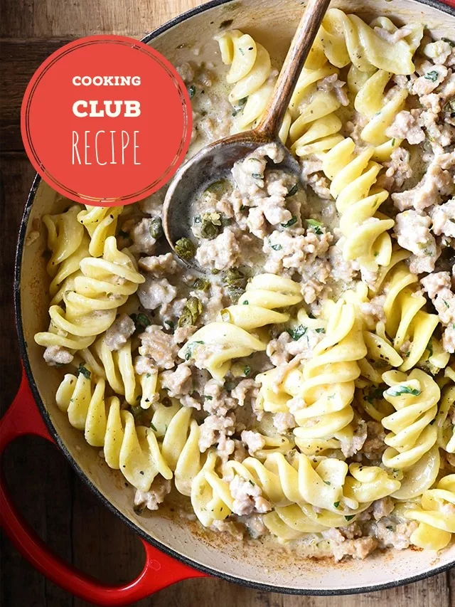 ground chicken piccata pasta