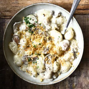 one pot creamy mushroom gnocchi