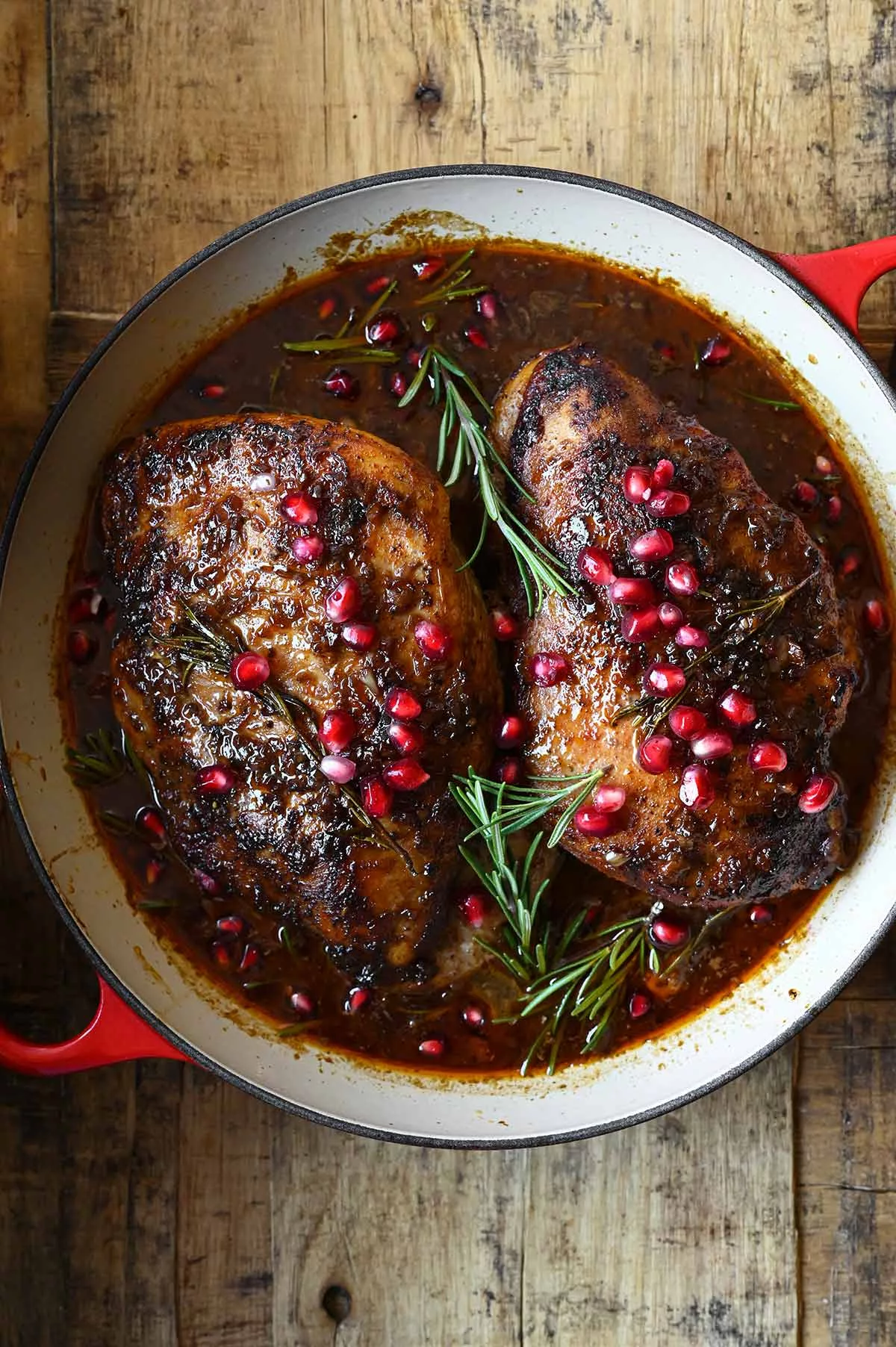 pomegranate glazed turkey breasts