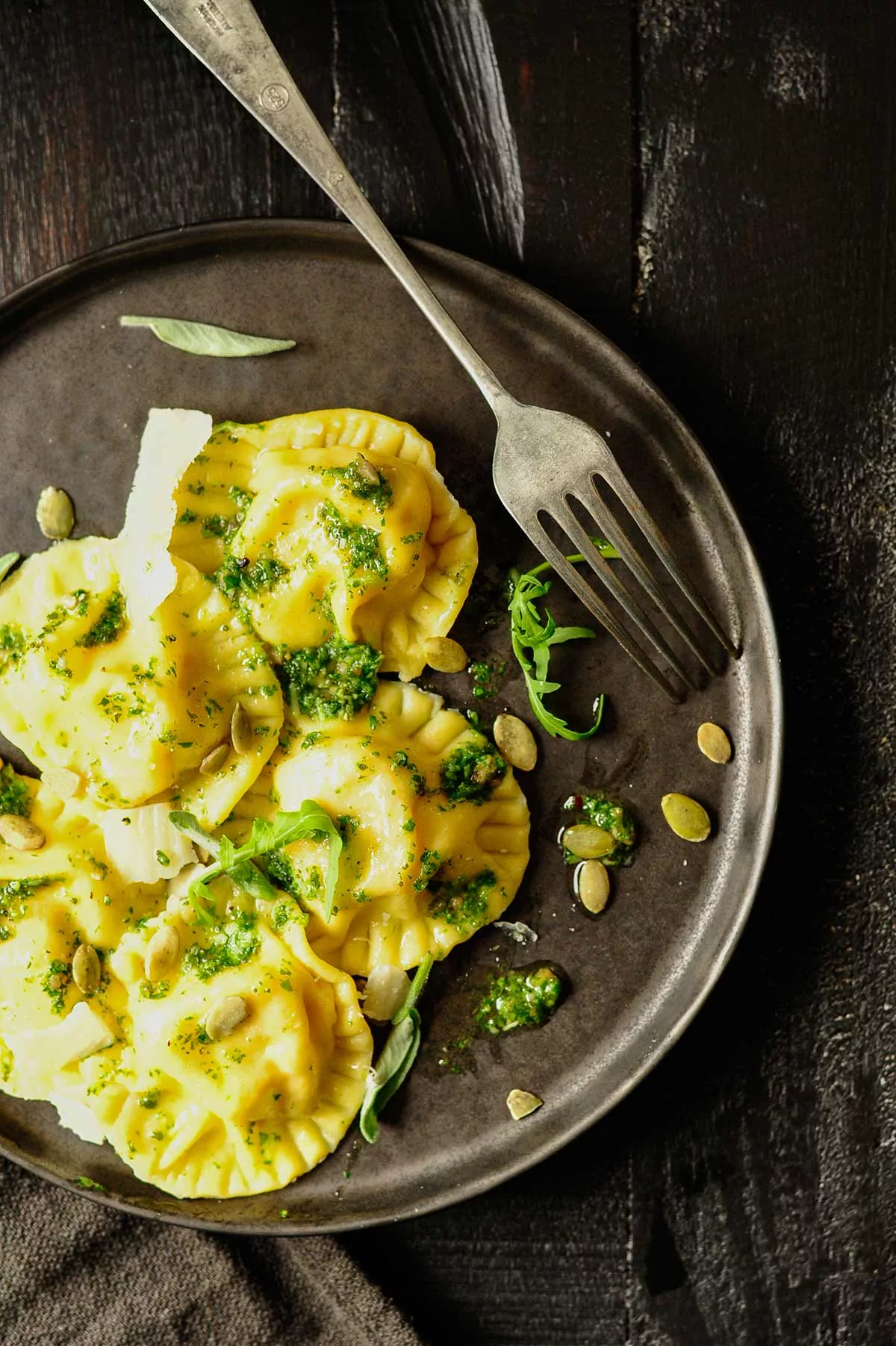 roasted pumpkin ravioli