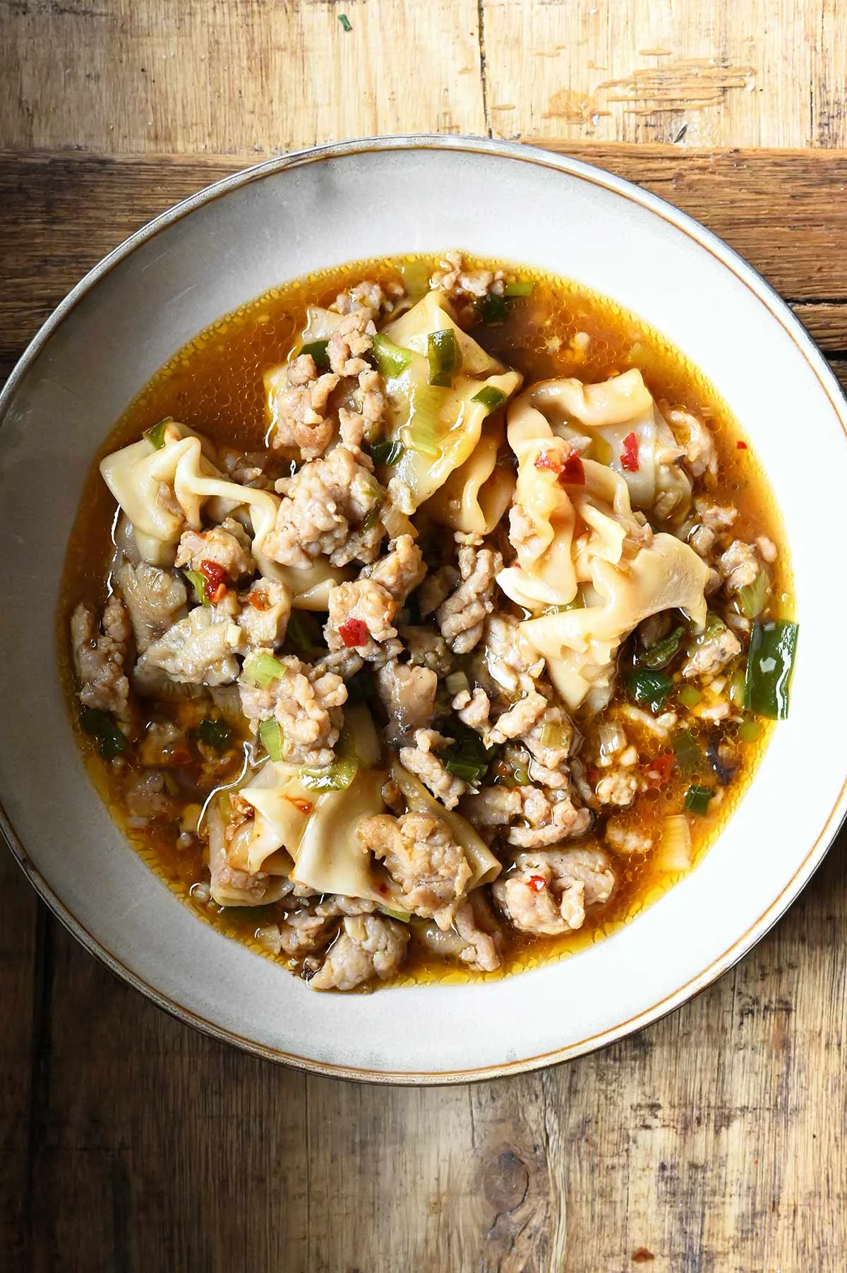 gyoza noodle chicken skillet