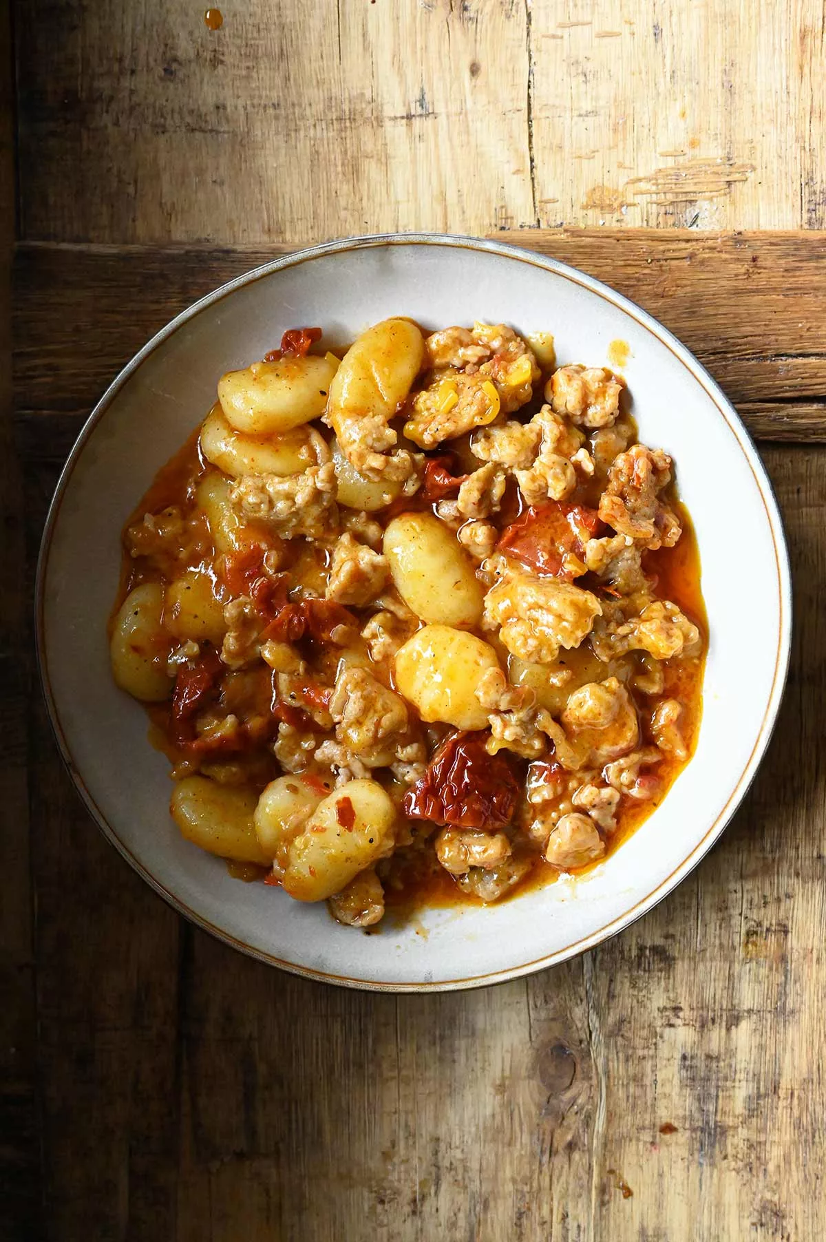 cheesy chicken gnocchi skillet