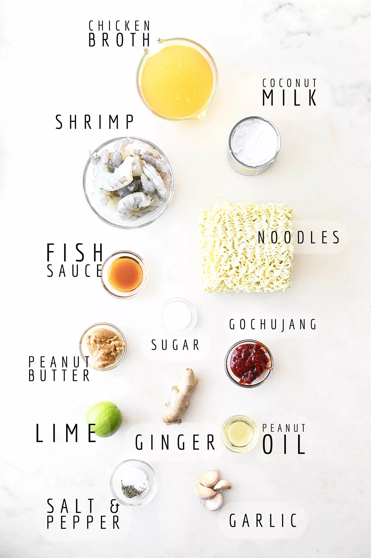 coconut gochujang shrimp soup