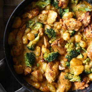 one skillet chicken and gnocchi