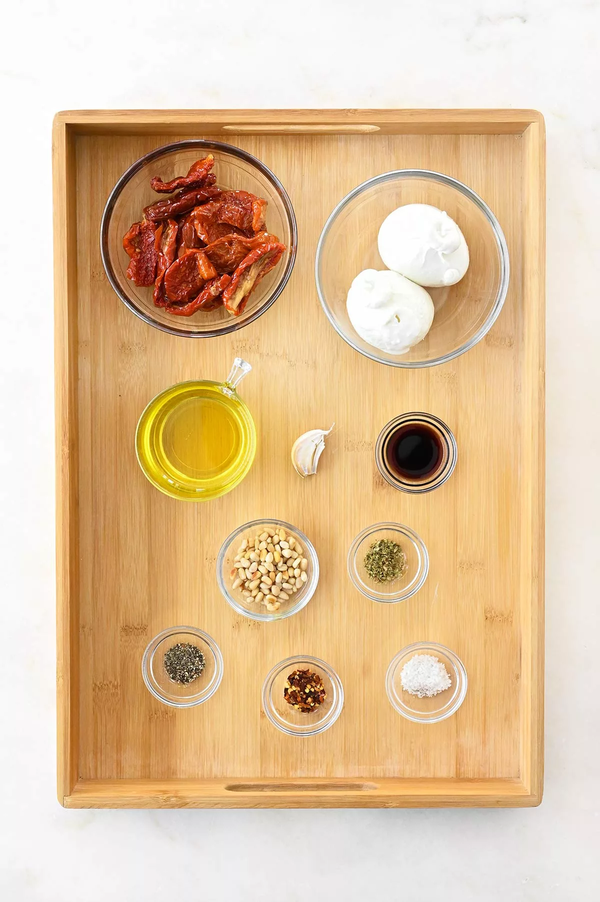 burrata sun dried tomato dip