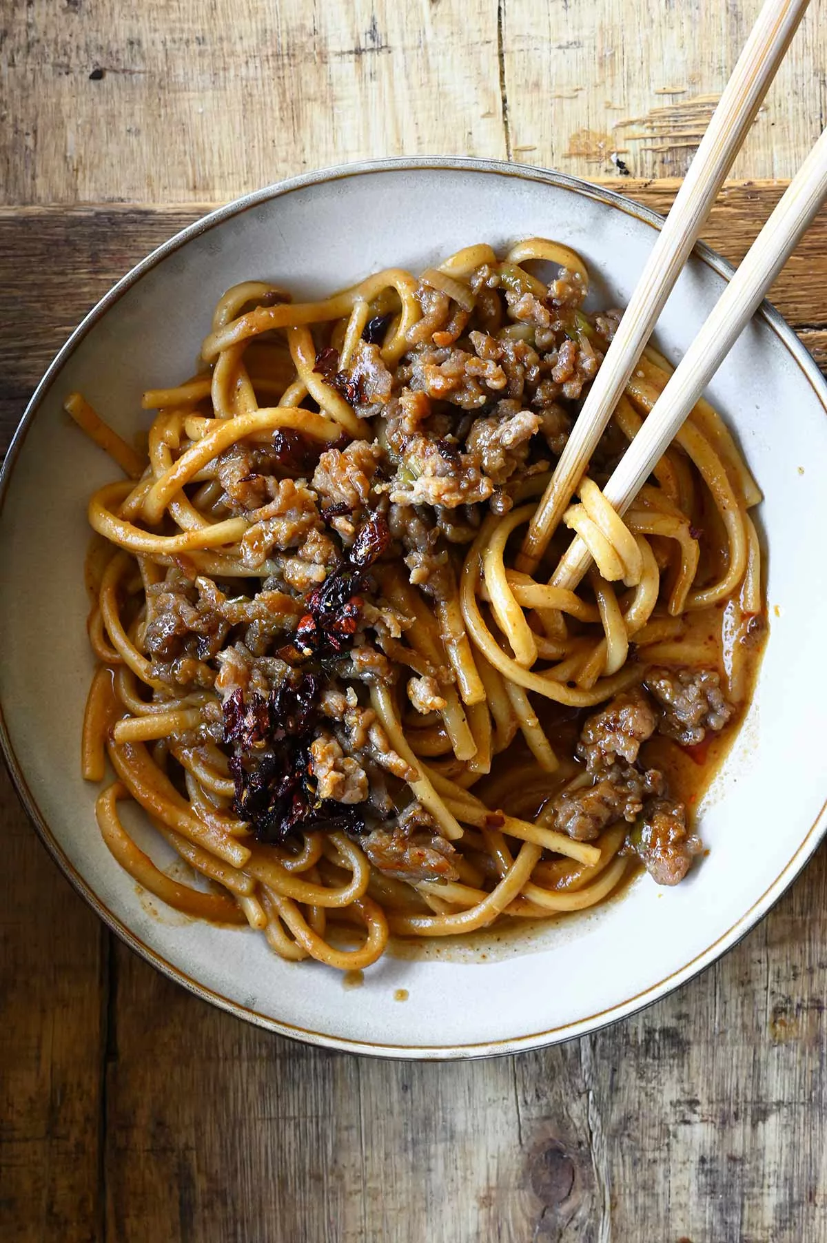 easy chicken dan dan noodles