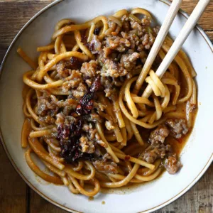 easy chicken dan dan noodles