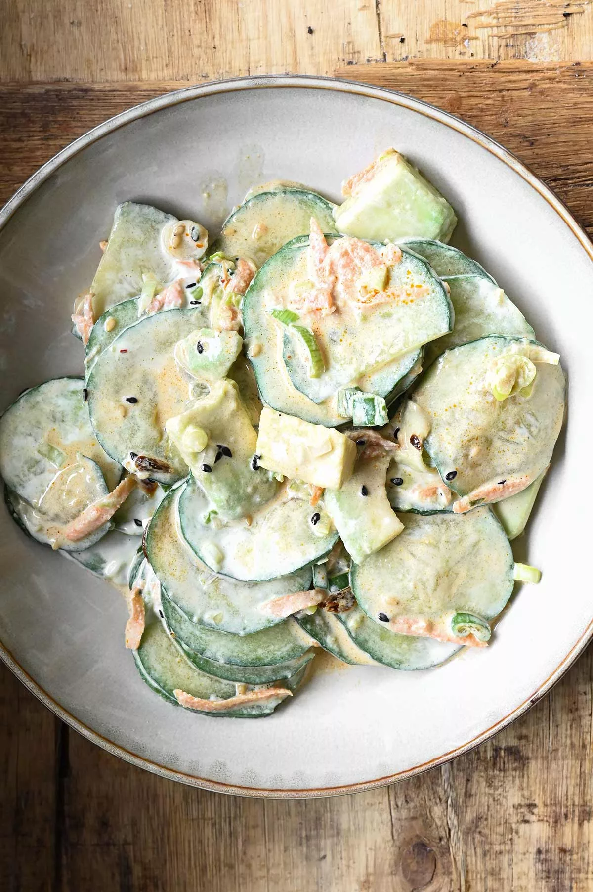 easy creamy asian cucumber salad