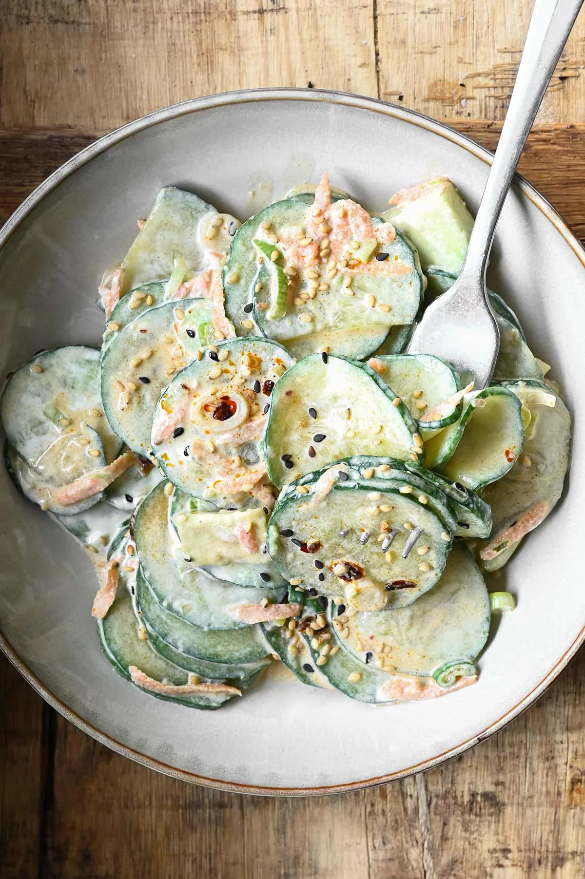 easy creamy asian cucumber salad