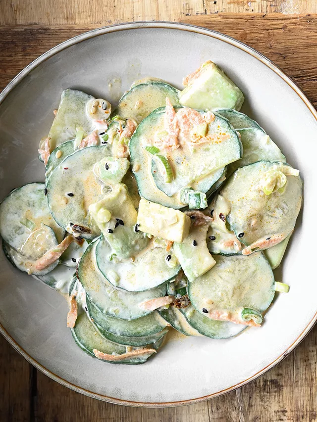 Easy Creamy Asian Cucumber Salad