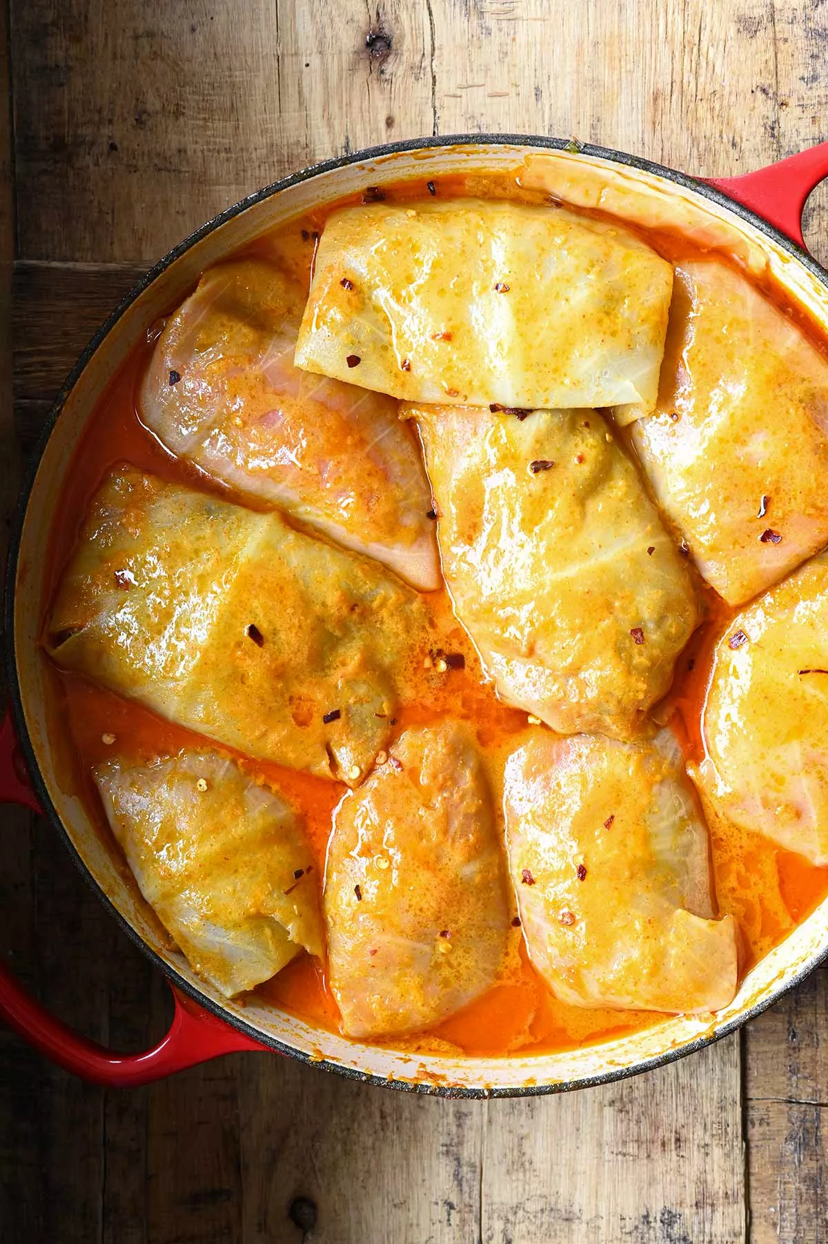 thai coconut curry cabbage rolls