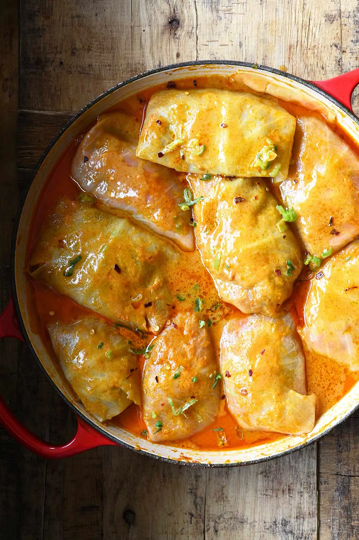 thai coconut curry cabbage rolls