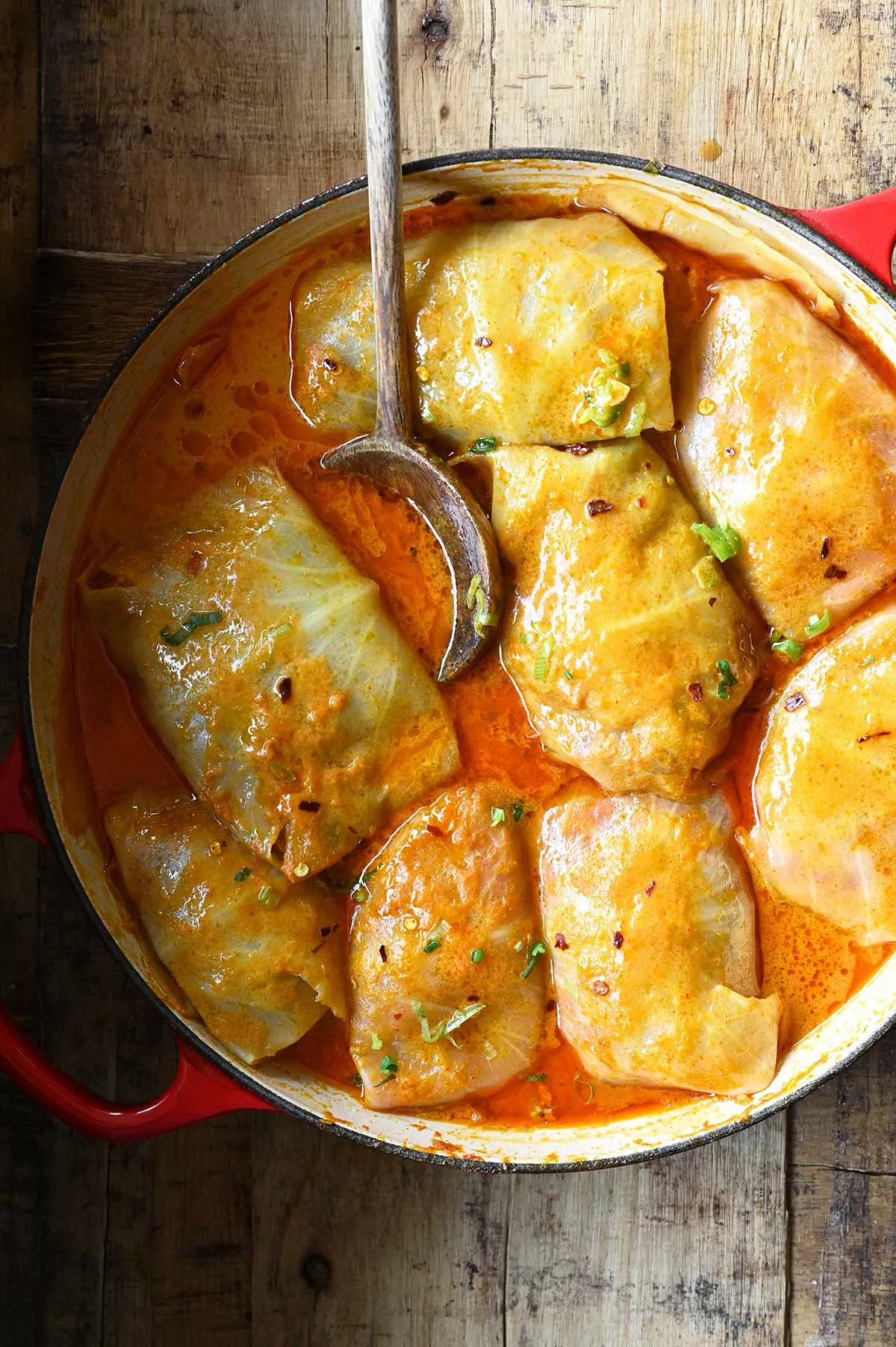 thai coconut curry cabbage rolls