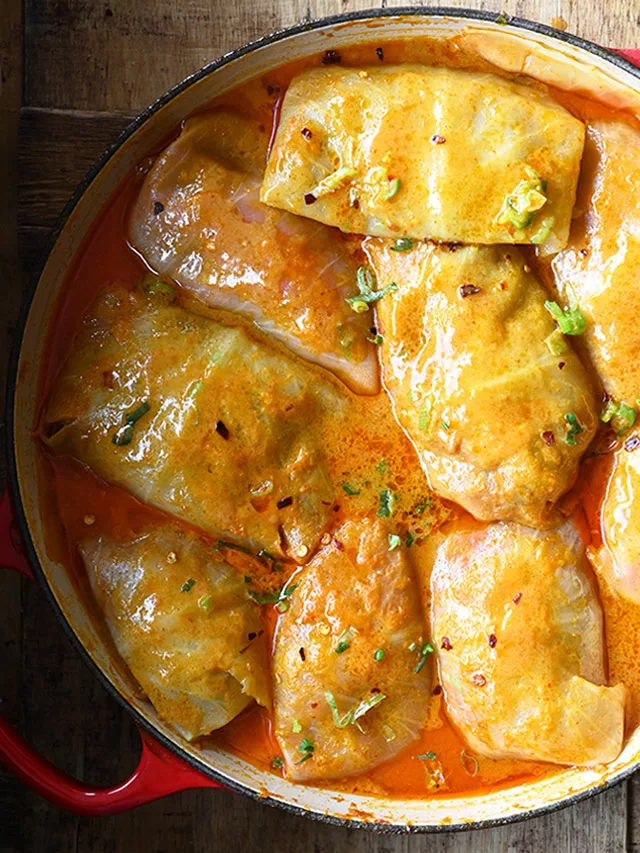 Thai Coconut Curry Cabbage Rolls