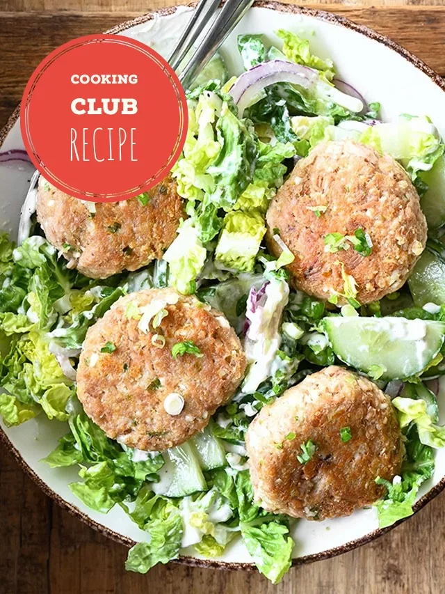 tuna cake salad bowl