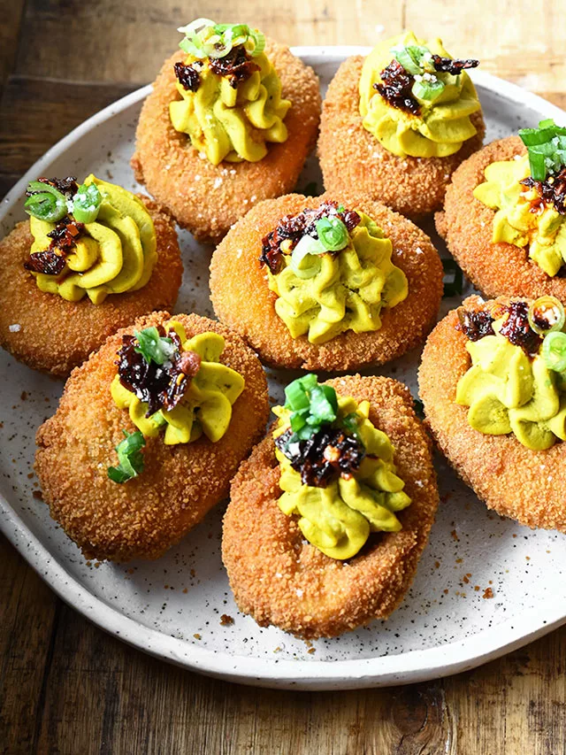 Crispy Fried Deviled Eggs