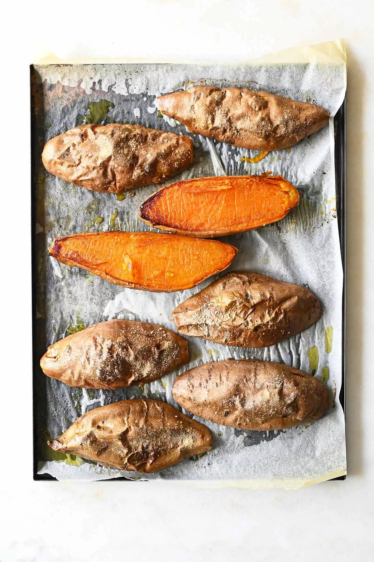 loaded korean chicken sweet potatoes