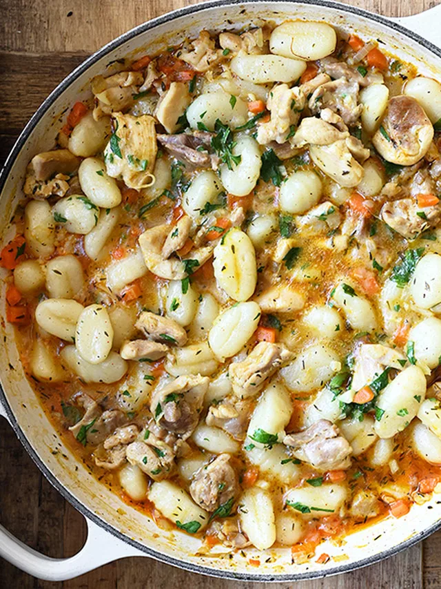Gnocchi z kurczakiem z jednej patelni