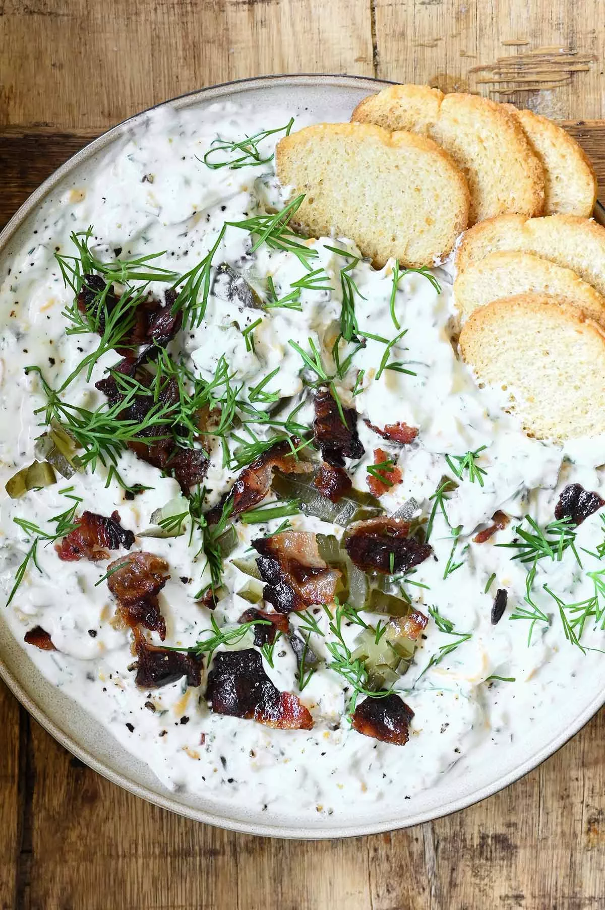 loaded dill pickle ranch dip