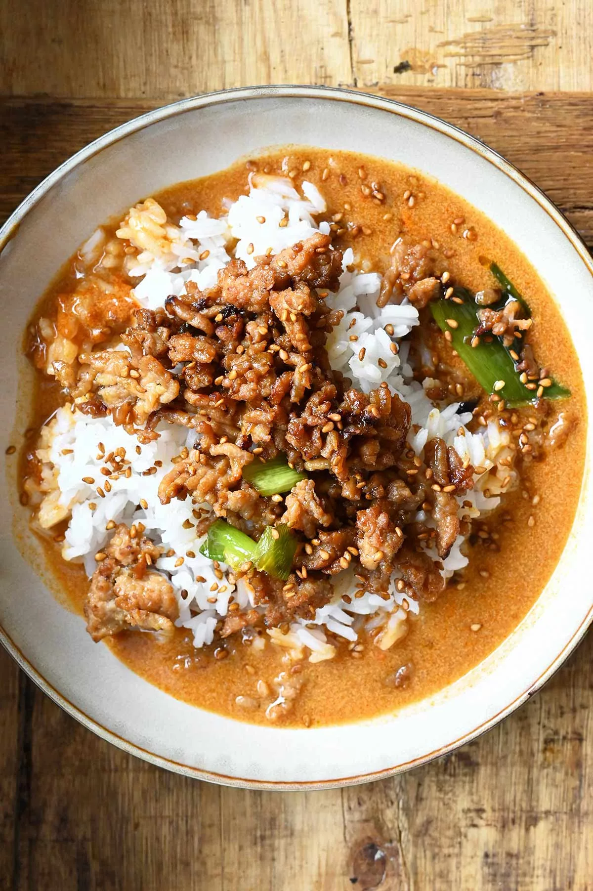 creamy gochujang chicken bowls