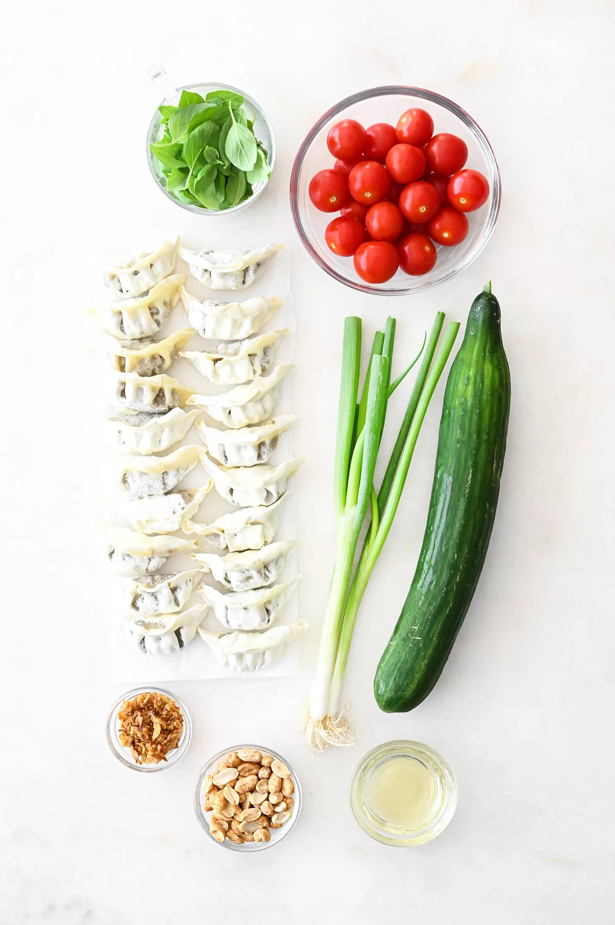 crispy dumpling salad ingredients