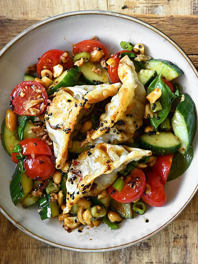 Crispy Dumpling Salad