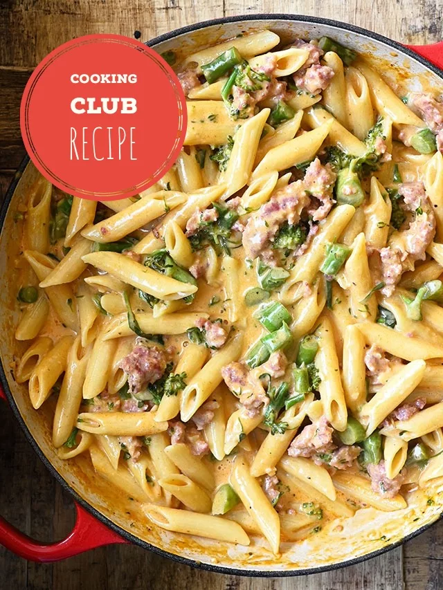 creamy sausage broccoli pasta