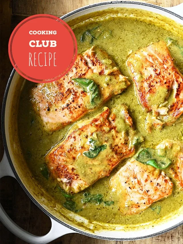 creamy pesto salmon