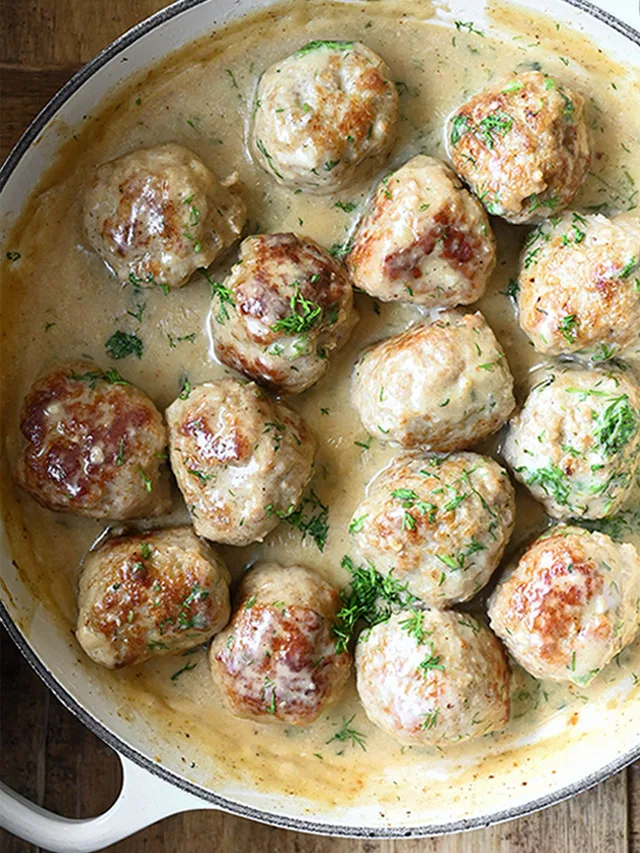 Meatballs in Creamy Parmesan Dill Sauce
