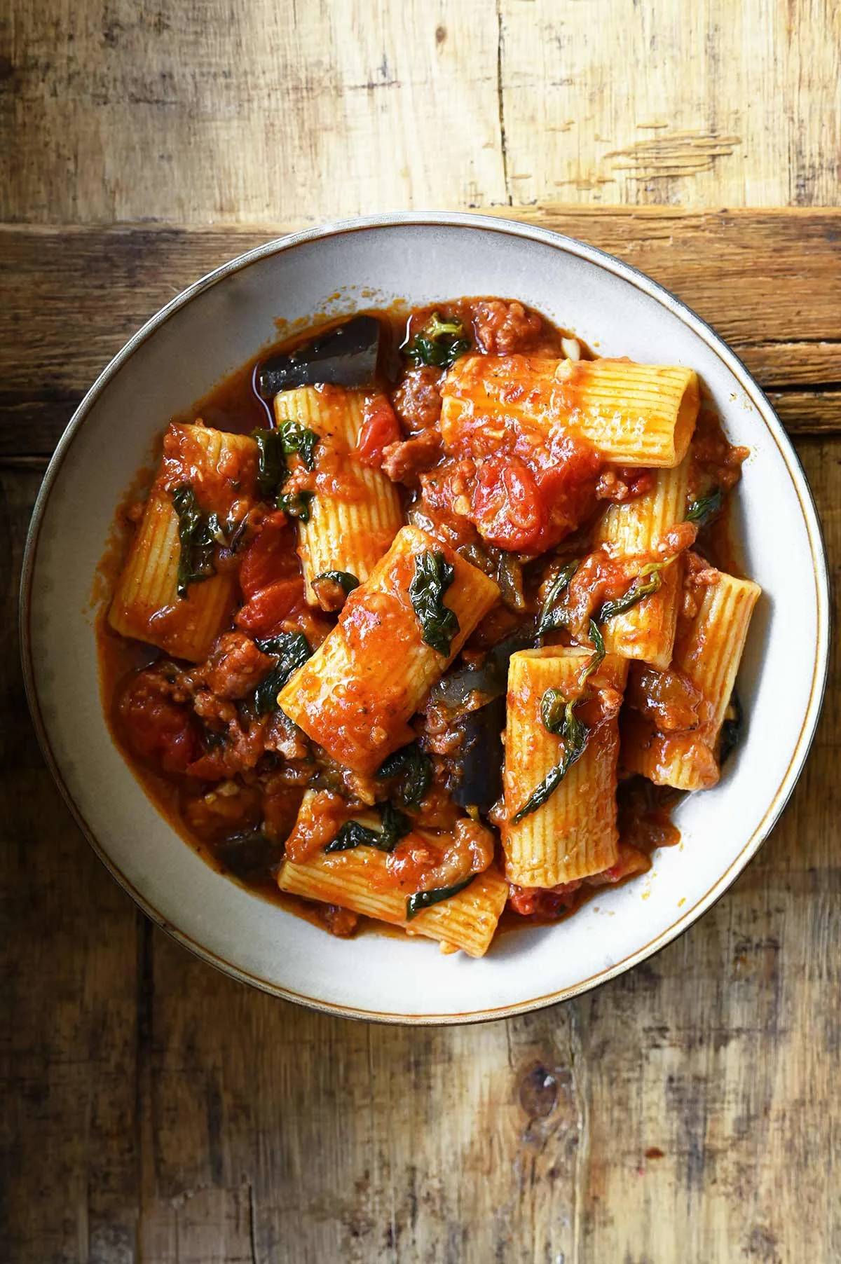 sausage pasta alla norma