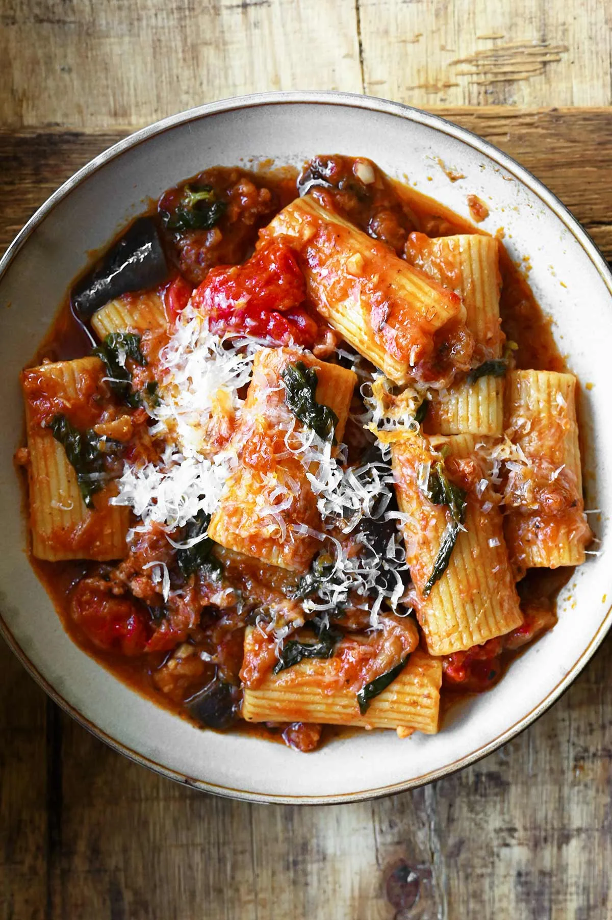sausage pasta alla norma