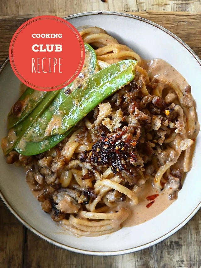 spicy peanut chicken noodles