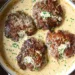 salisbury steaks in horseradish parmesan sauce