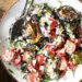roasted eggplant salad with feta dressing