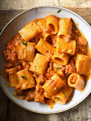 creamy chorizo pasta